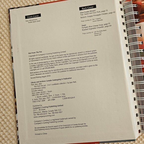 Company's Coming - Hot From The Pot - 2 in 1 - Soups & Slow Cooker Dinners - Picture 2 of 8